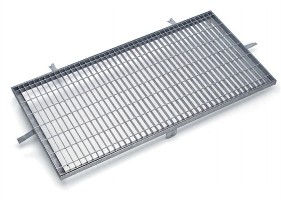 China Sidewalks Steel Grating Drain Cover Rectangle / Square Mesh High Bearing supplier