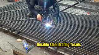 Irregular-Shaped Platform Steel Grating with Kick Plates