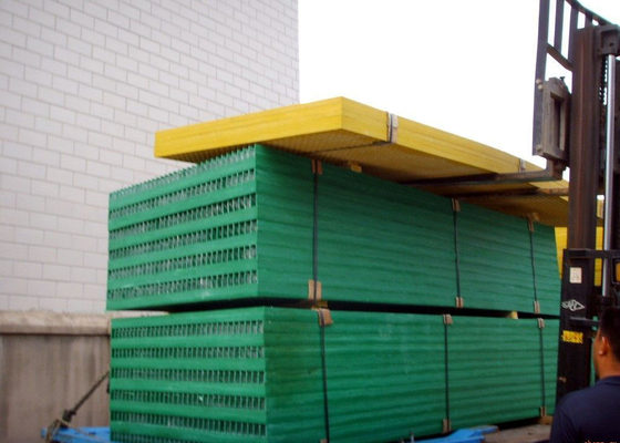 China Green Plastic Grate Covers , 1220 X 3660 Fibreglass Reinforced Plastic Grating supplier
