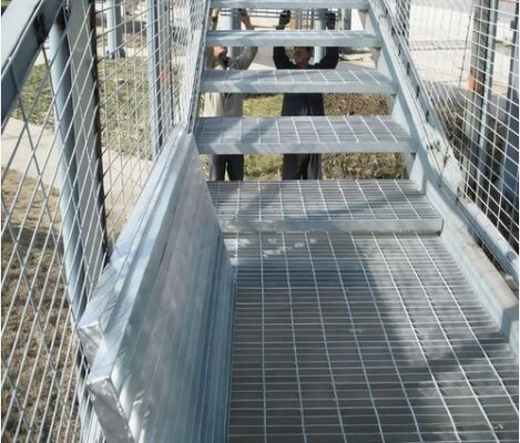 Galvanized Steel Bar Grating with Welded Cross Bars for Industrial Platform Flooring