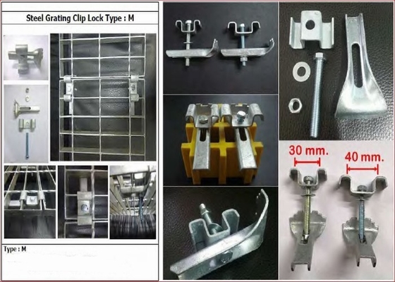 SGS Approval Steel Grating Clips 316L Welded Type 100mm / 50mm M Span supplier