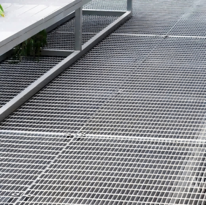 Welded Bar Grating Metal Serrated Drainage Toothed HDG Steel Serrated Floor Gratings supplier
