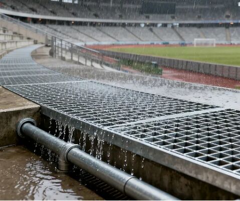 Corrosion Resistant Galvanized Steel Grating with 38/50/76/100mm Cross Bar Pitch and A36 Grade for Driveway and Industrial Use