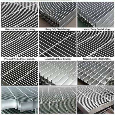Heavy Duty Galvanized Serrated Steel Grating - Pressure Locked Bar Grating for Industrial Platforms