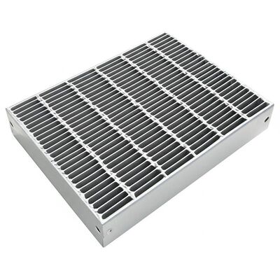 Hot-Dip Galvanized Steel Stair Treads with Square Grid Non-Slip Bar Grating for Walkways