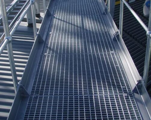 Corrosion Resistant Heavy-Duty Galvanized Steel Stair Treads with Non-Slip Surface for Safe Walkways