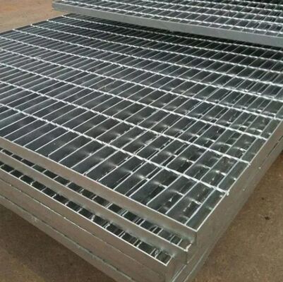 Heavy Duty Hot-Dip Galvanized Steel Grating Non-Slip Stair Treads for Industrial Platforms