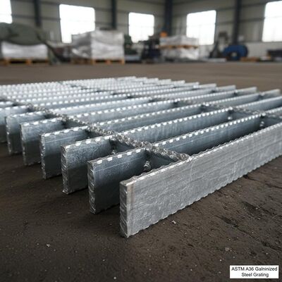 Heavy Duty Serrated Welded ASTM A36 Galvanized Steel Grating for Industrial Walkways and Platforms
