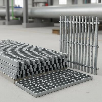 Hot Dip Galvanized Heavy Duty Serrated Steel Grating for Industrial Platforms and Trench Covers
