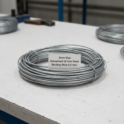 2mm Size 0.5mm Diameter Hot Dip Galvanized Steel Wire for Industrial Binding and Construction