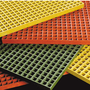High Strength Chemical Resistant FRP Grating with Colorful Surface for Industrial Flooring
