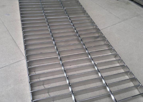 Durable Stainless Steel Bar Grating , Acid Pickling Steel Catwalk Grating
