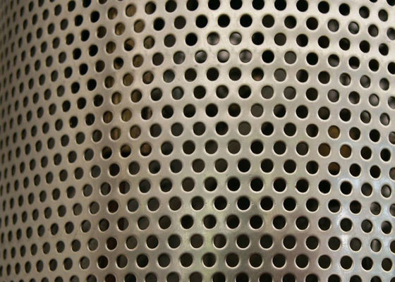Sliver Galvanized Perforated Metal Mesh ISO9001 Approval 2mm Round Hole