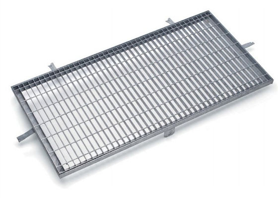 Sidewalks Steel Grating Drain Cover Rectangle / Square Mesh High Bearing