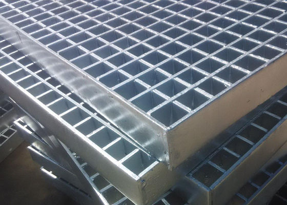 70mm x 6mm Industrial Floor Grates Galvanized Steel Grating Platform Cross Bar 8mm x 8mm