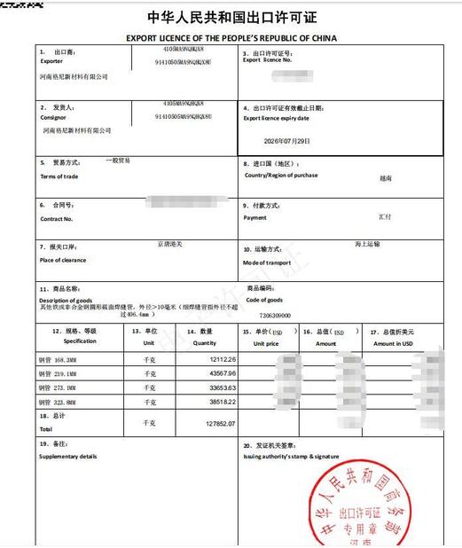China Gnee Steel (tianjin) Co., Ltd certification
